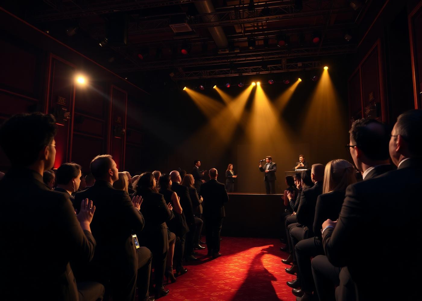 Corporate audience engaged during a team-building magic workshop